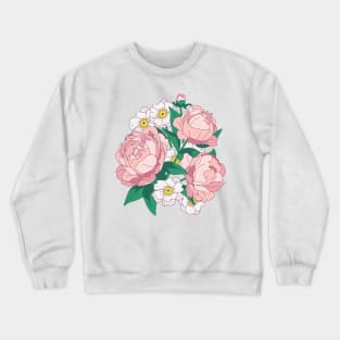 Bouquet of pink peonies Crewneck Sweatshirt